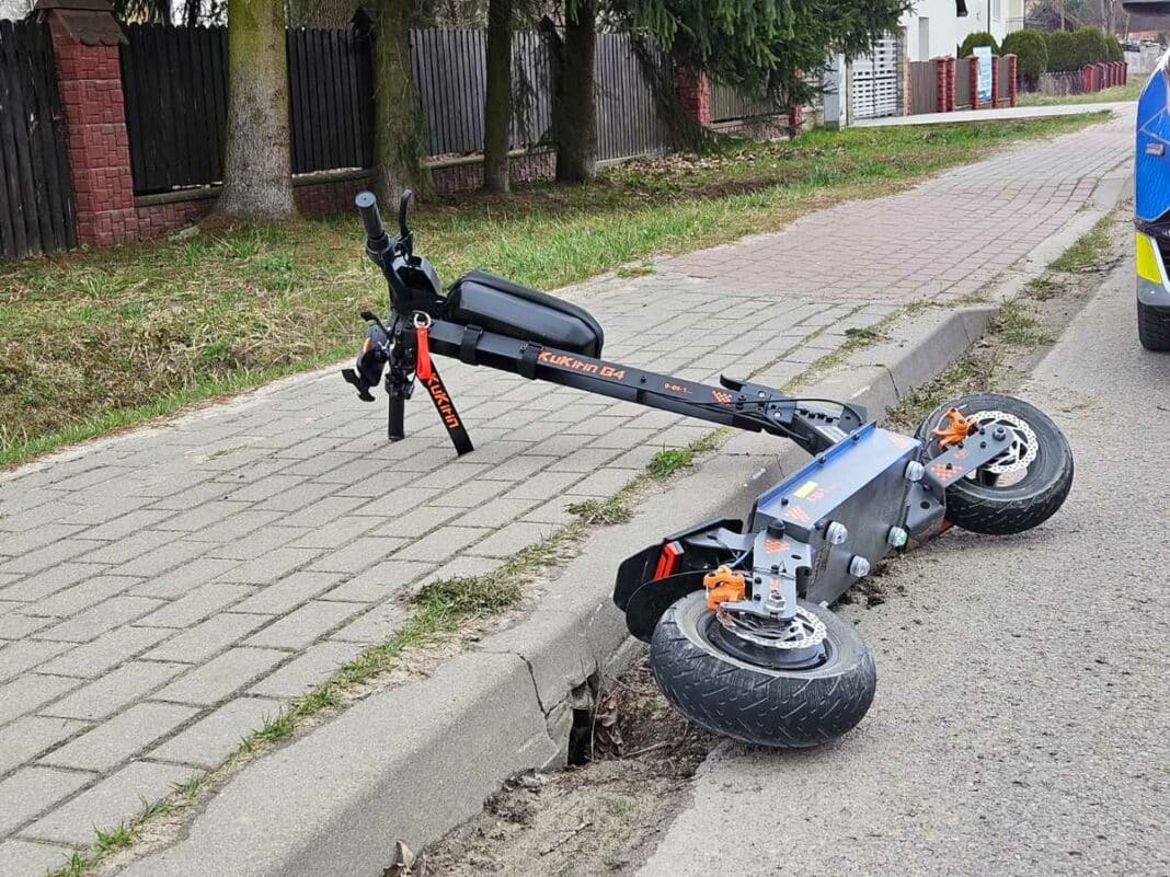 potrącenie na hulajnodze