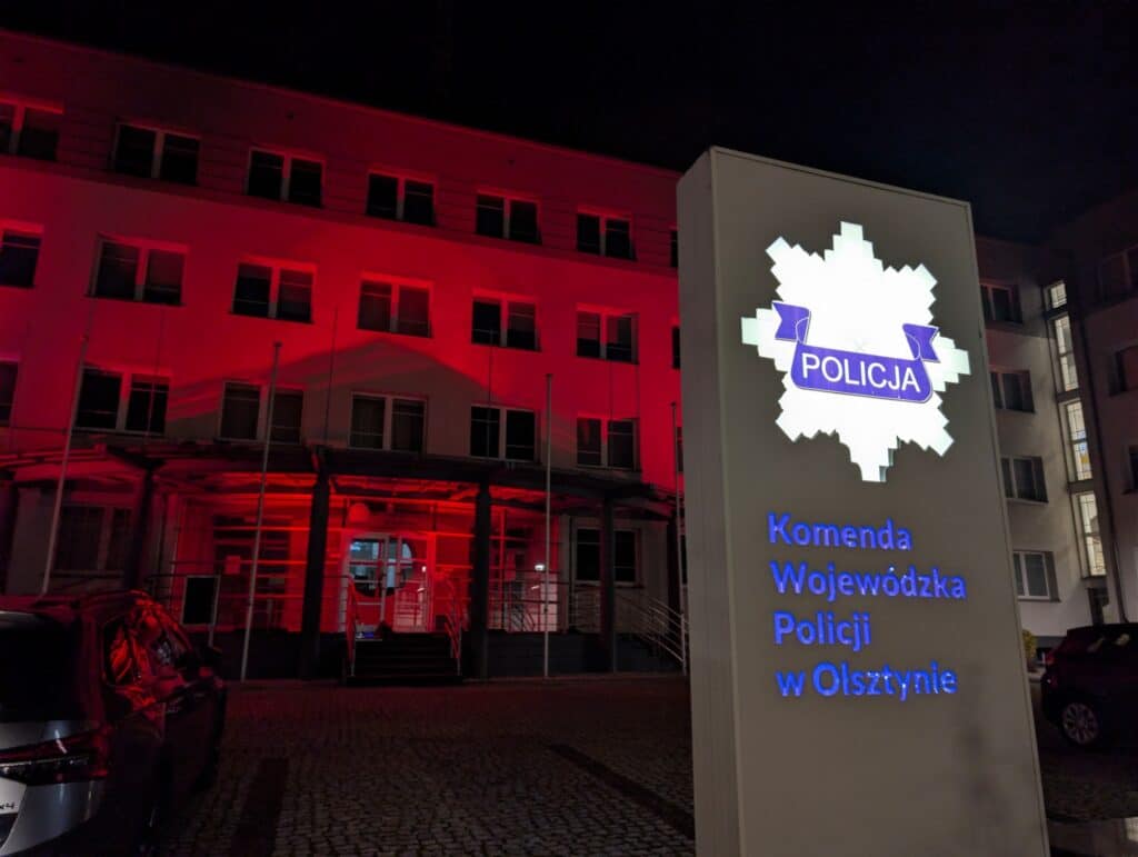 Miasto jednym głosem mówi „stop". - Budynki Olsztyna zaświeciły się na czerwono w ważnej sprawie