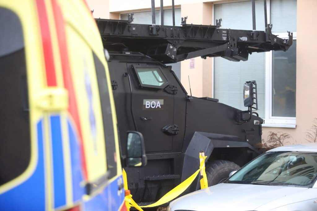 Specjalne oddziały BOA w Olsztynie. - Kontrterroryści BOA prowadzą działania taktyczne w Olsztynie