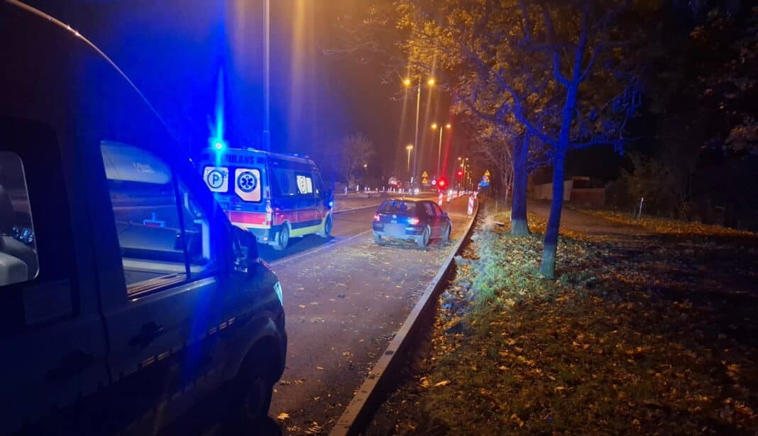 wypadek na ul. Pstrowskiego w Olsztynie