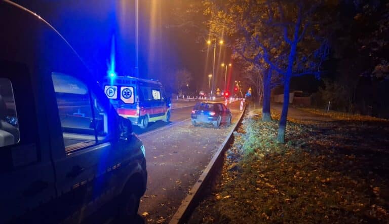 wypadek na ul. Pstrowskiego w Olsztynie