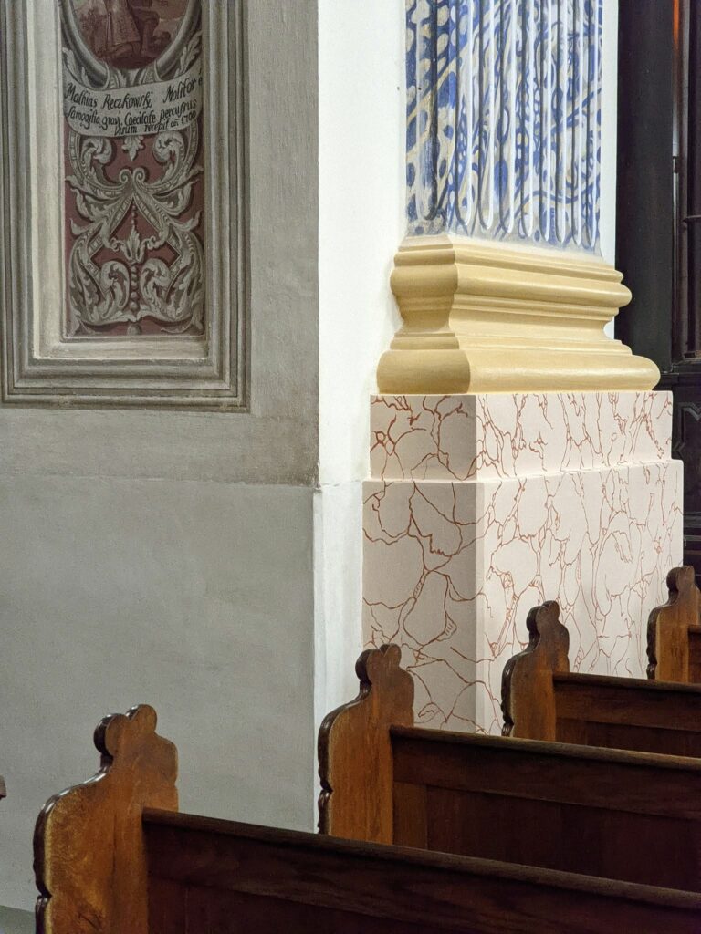 Święta Lipka odzyskuje dawny blask. Zakończono ważne prace w bazylice. - Odsłonili to, co ukrywało się pod farbą od dekad. Święta Lipka zaskoczyła nawet konserwatorów