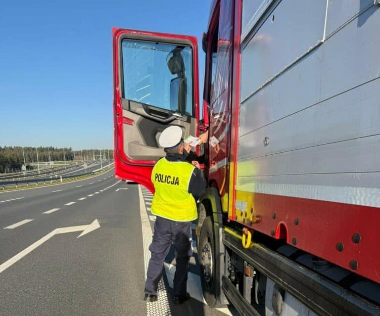 zatrzymanie kierowcy ciężarówki