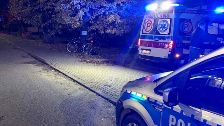 potrącenie rowerzystki