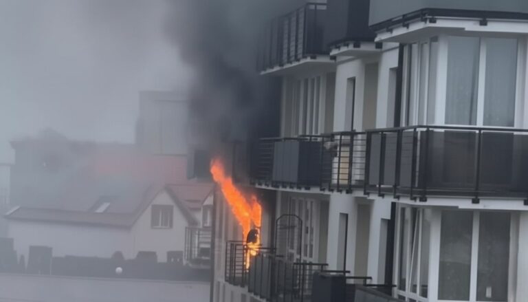 pozar bloku w ilawaie