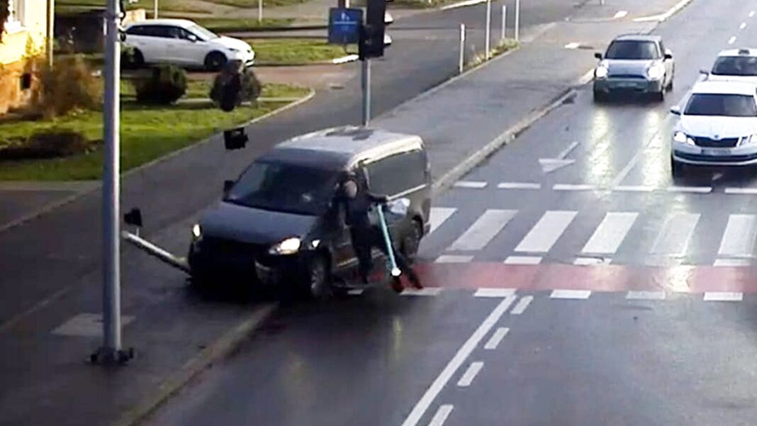 potrącenie hulajnogisty w centrum Olsztyna