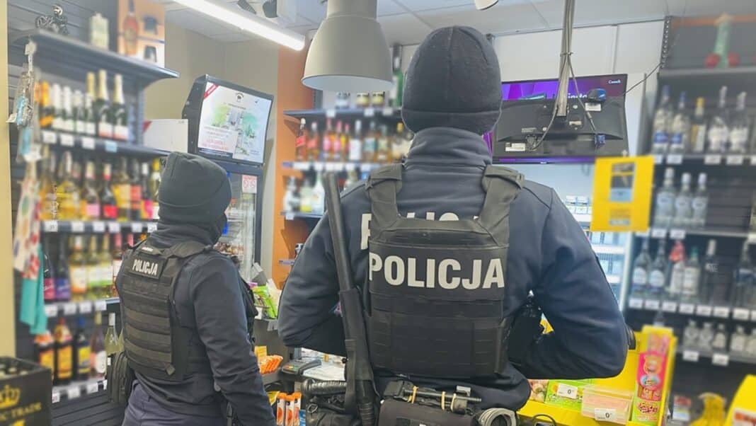 policja w sklepie