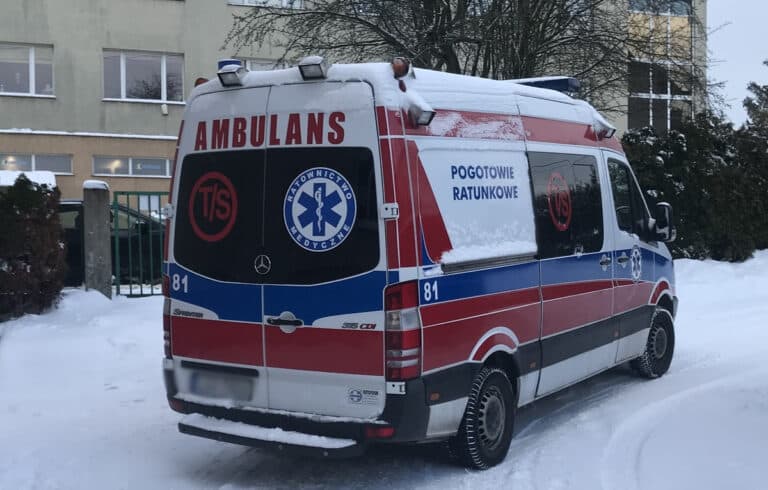 karetka postrzelona dwulatka