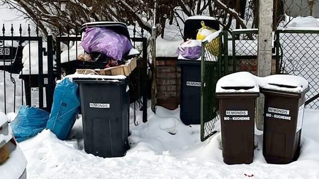 odpady w pojemnikach w Olsztynie