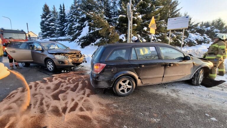 zderzenie na wzniesieniu