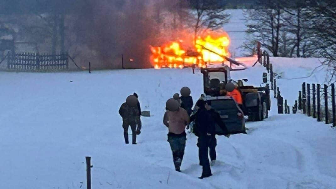 pożar domku holenderskiego