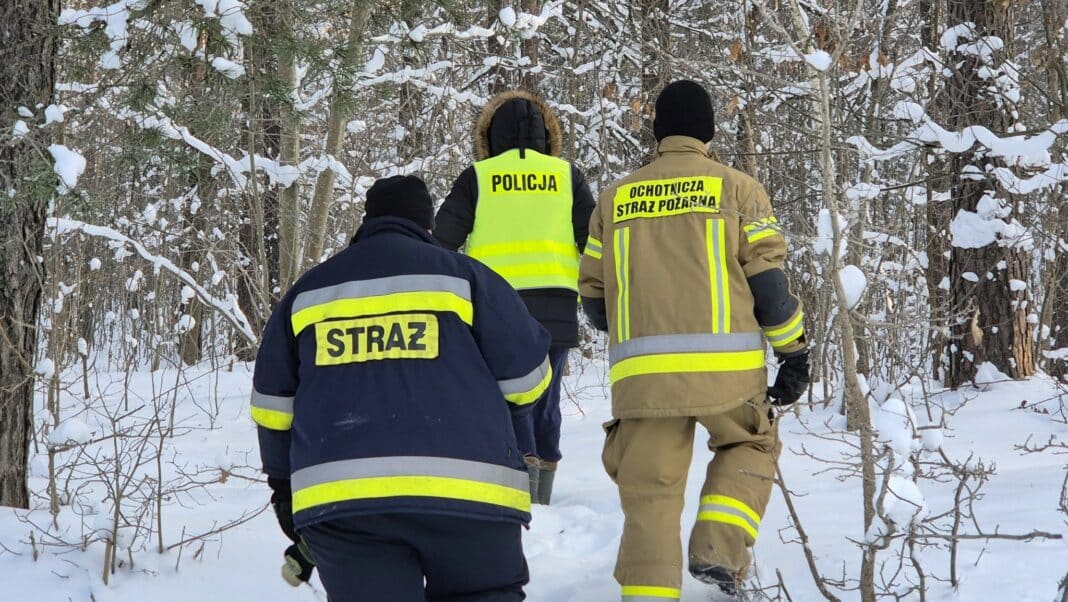 poszukiwania zaginionego przez straż i policję