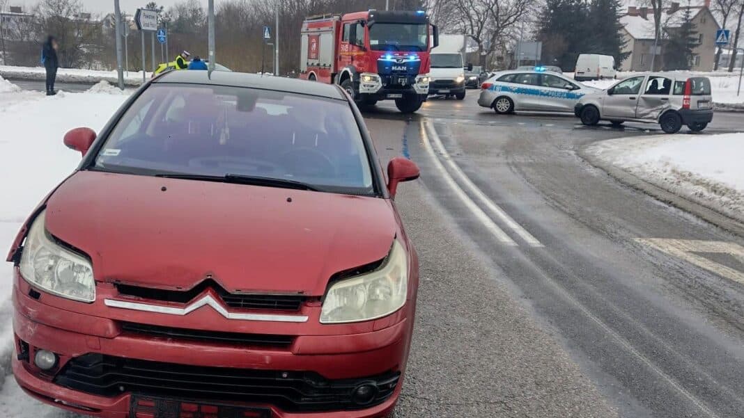 zderzenie Citroena z Fiatem