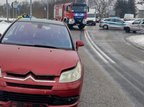 zderzenie Citroena z Fiatem