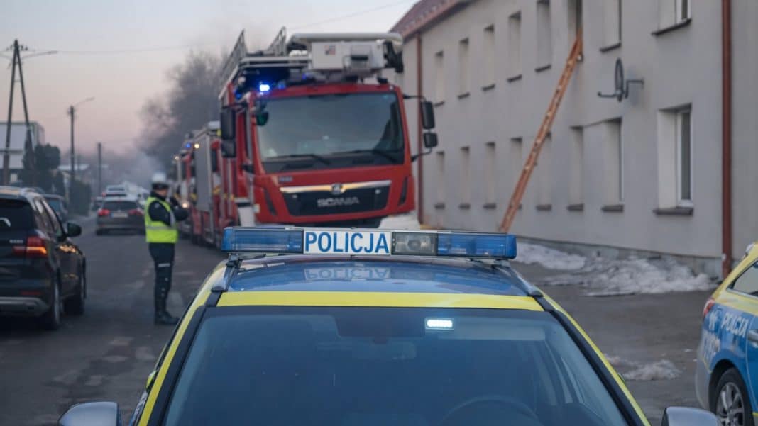 pożar w bloku