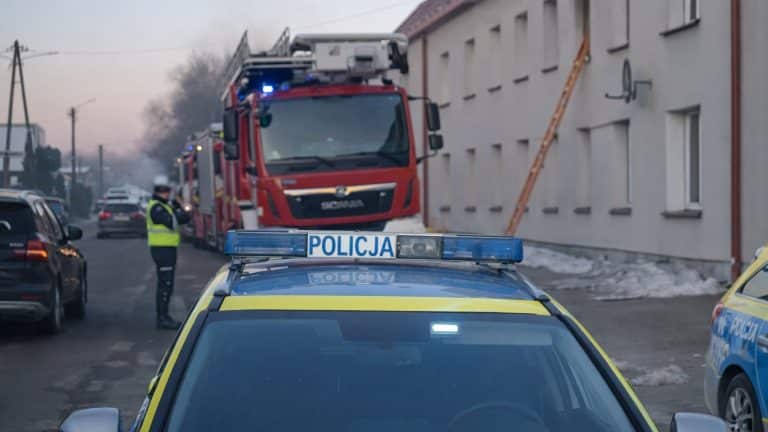 pożar w bloku