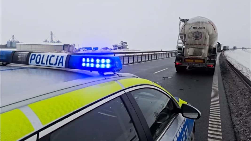 cysterna na drodze krajowej