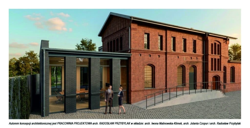 Rewitalizacja zabytkowych koszar Dragon&oacute;w w Olsztynie, nowoczesne dobud&oacute;wki i historyczne mury.