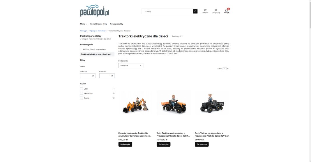Traktorki elektryczne dla dzieci i inne pojazdy na akumulator - co wybierają rodzice?