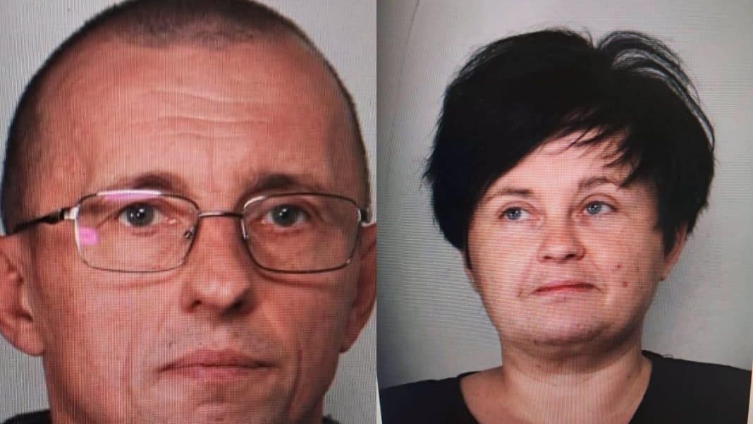 Zdjęcia zaginionego mężczyzny i kobiety, portrety, neutralne tło.